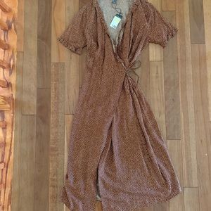 primark green wrap dress